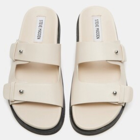 Steve Madden Shoes - Steve Madden Mariel Ivory Slide Sandals. Size 8 . Worn once